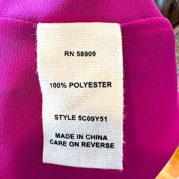 Chelsea & Violet - Long Sleeve Magenta Dress with Fringe - Picture 7 of 10